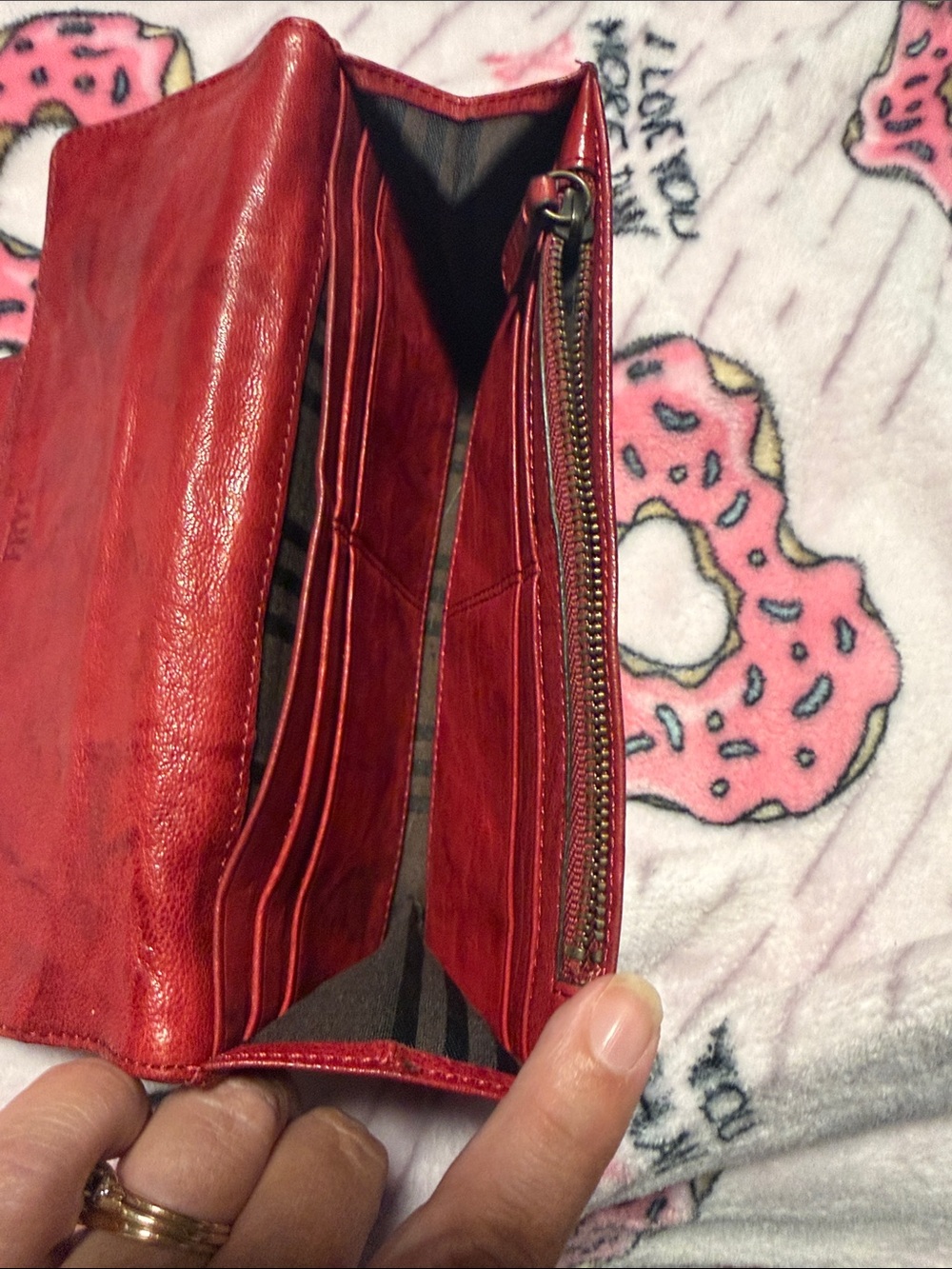Frye Red Leather Wallet - Picture 5 of 9